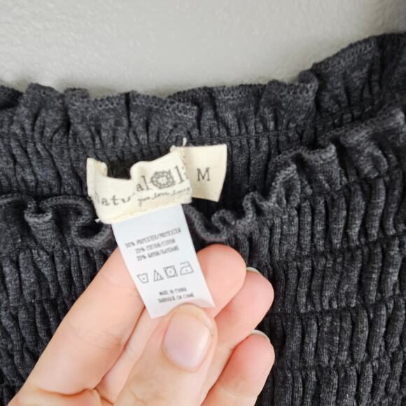 Natural Life Harper Knit Charcoal Jumpsuit Size Medium - Picture 3 of 6